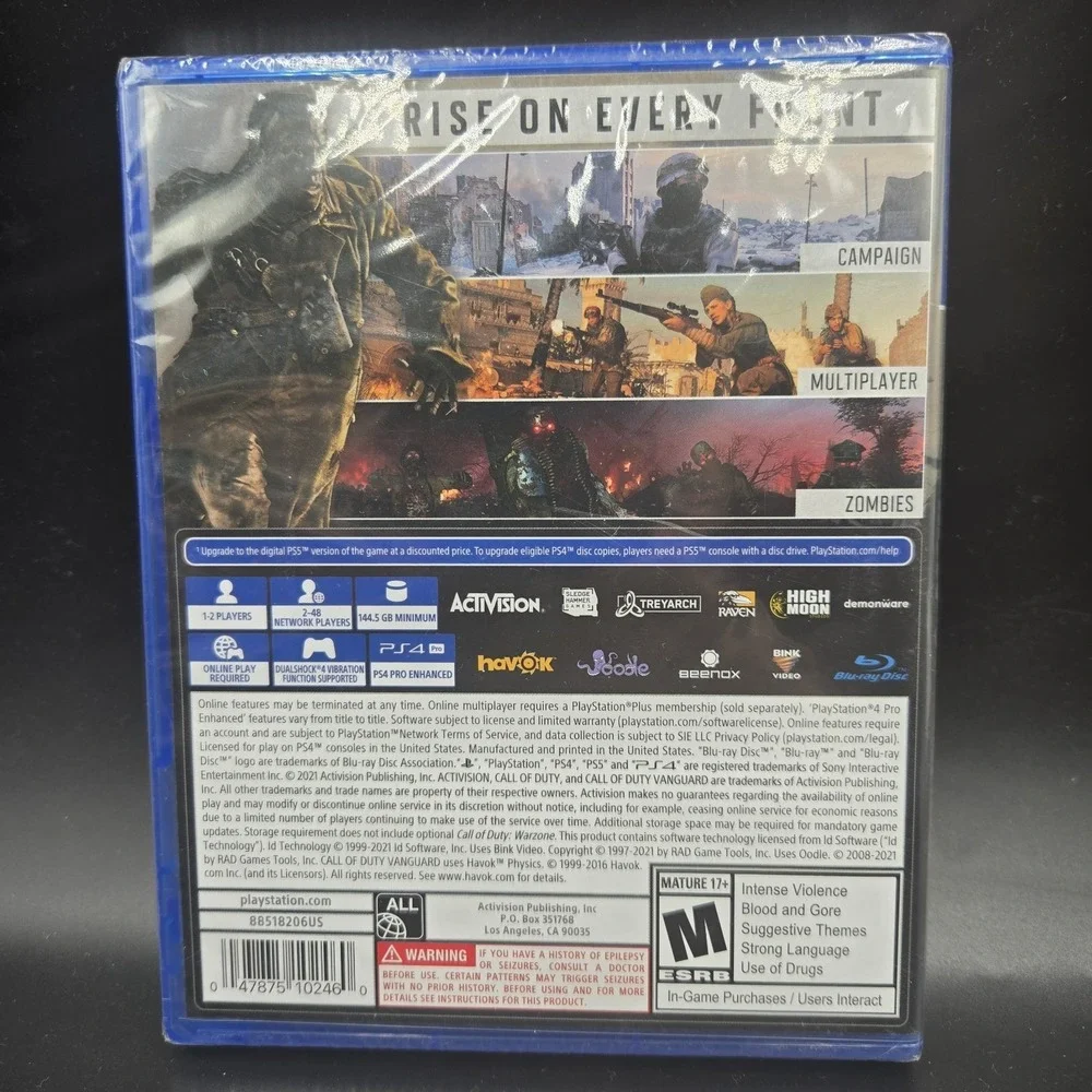 Call of Duty Vanguard PlayStation‎ 4 COD PS4 New Sealed PS5 upgrade Available